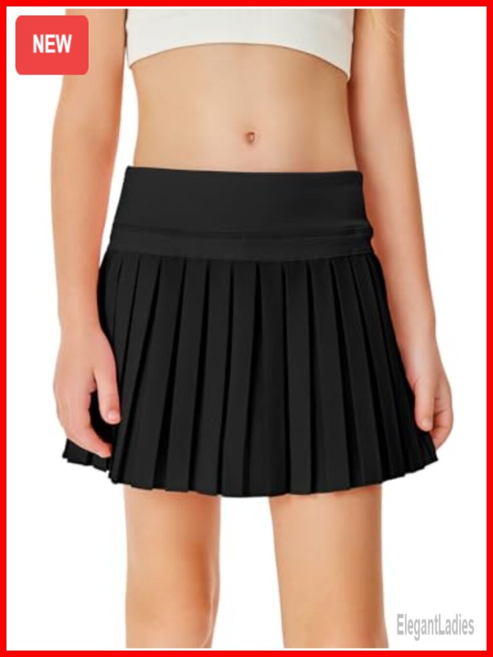 Girls Pleated Tennis Skort with Shorts Athletic Skirt